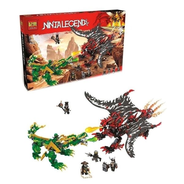 Конструктор Jemlou Ninja Legend 20015, Битва драконов