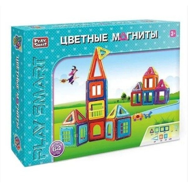 Конструктор магнитный Play Smart, 2464