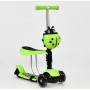 Триколісний самокат Best Scooter А 24670 - 1050 Божа корівка 3в1. З сидінням і кошиком. світяться колеса