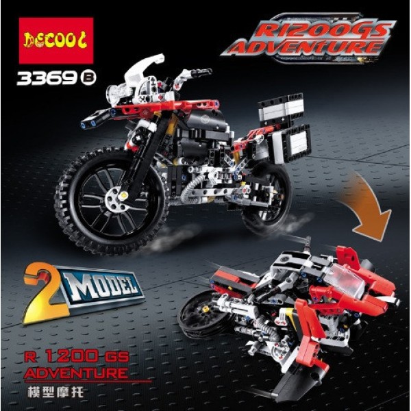 Конструктор Decool 3369B Приключения на BMW R 1200 GS 2в1. Техник