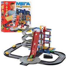 Игровой набор Гараж Мега парковка 922-7. 4 этажа. 4 машинки