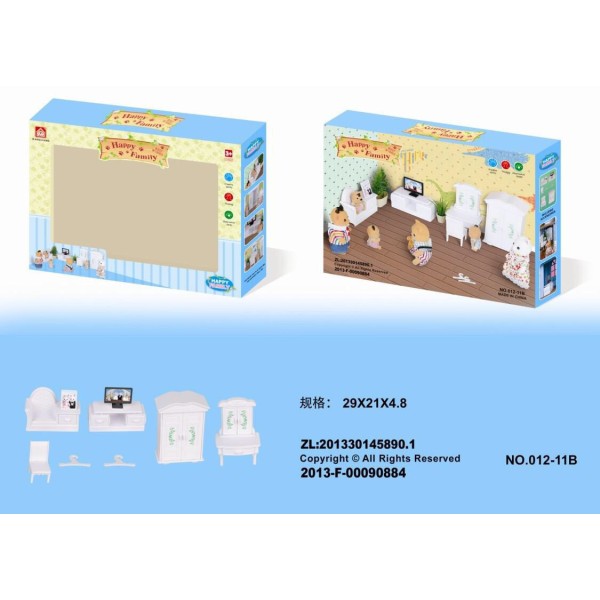 Гостиная для флоксовых животных Happy Family 012-11B (аналог Sylvanian Families)
