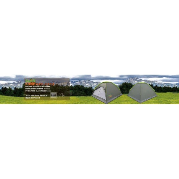 Палатка Green Camp 1012 3-х местная. однослойная