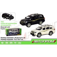 Машинка металлическая Тойота Автопром 7662 Toyota Land Cruiser. Свет. Звук. Открываются двери, капот, багажник