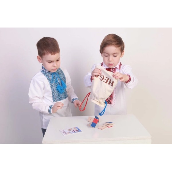 Игра HEGA 118 Сенсорное Домино, дерево