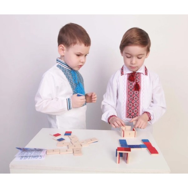 Игра HEGA 118 Сенсорное Домино, дерево