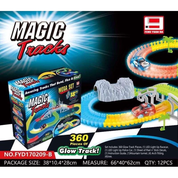 Детский гоночный трек Magic Tracks FYD170209-B. 360 деталей. Туннель