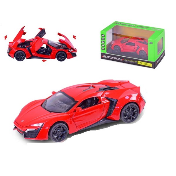 Автомодель металева Lykan 32013 Hypersport. Світло, звук, двері, капот, багажник відкриваються