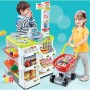 Игровой набор Магазин супермаркет 668-03 Касса с прилавком. Звук. Свет. Продукты