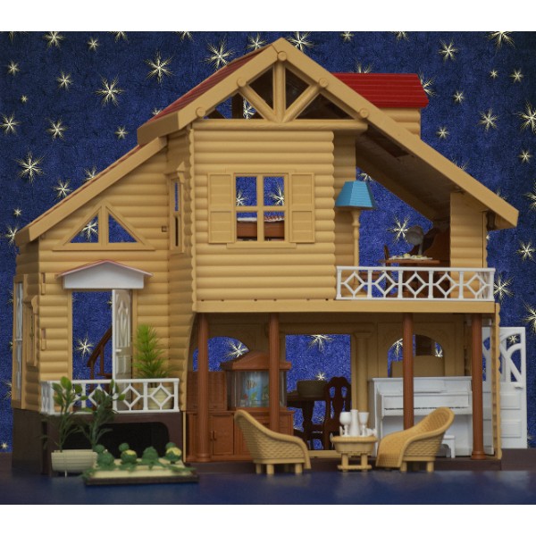 Домик с флоксовыми животными Happy Family 012-03 Загородный Домик (аналог Sylvanian Families)