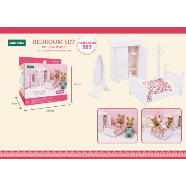 Мебель для флоксовых животных B06 Спальня (аналог Sylvanian Families)