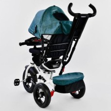 Детский трехколесный велосипед с пультом Best Trike 7700 B 6980 поворотное сиденье, надувные колеса