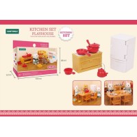 Кухня для флоксовых животных B02 с посудой (аналог Sylvanian Families)