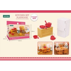 Кухня для флоксовых животных B02 с посудой (аналог Sylvanian Families)