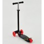 Самокат четырехколесный Scooter Maxi Print 1308 Красный. Колеса светятся
