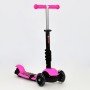 Трехколесный самокат Best Scooter А 24666 - 1010 Божья коровка 3в1. С сиденьем и корзинкой. Светящиеся колеса