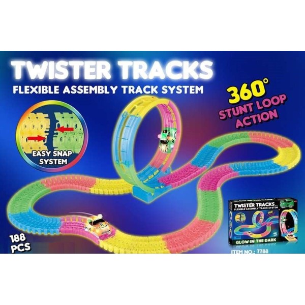 Детский гоночный трек Twister Tracks 7788 светящийся (аналог Magic Tracks)