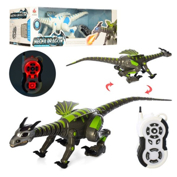 Керований по радіо Динозавр 28303 Mecha Dragon, звук, світло, ходить, рухає головою і хвостом, 2 кольори