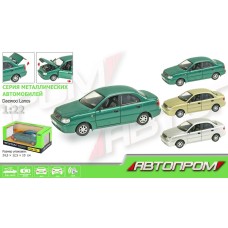 Автомодель Daewoo Lanos Металлическая, Свет,Звук, Открываются капот, багажник, двери. М 1:22