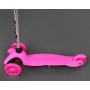 Трехколесный самокат Best Scooter Mini 466-112 розовый. Колеса светятся. Нагрузка до 50 кг