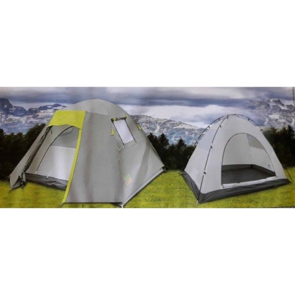 Туристическая палатка Green Camp 1013-4 Тамбур. 4-х местная. 2-х слойная