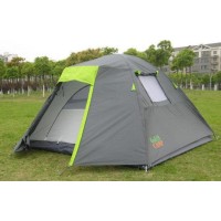 Туристическая палатка Green Camp 1013-4 Тамбур. 4-х местная. 2-х слойная