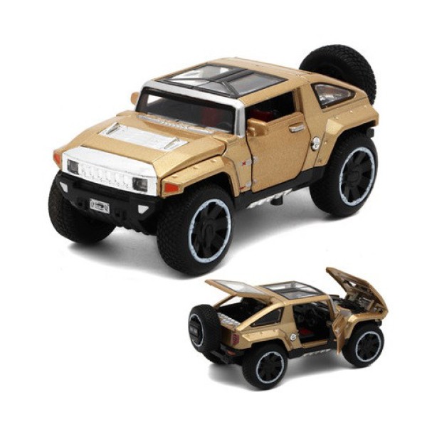 Машина металлическая 863 HUMMER. Свет. Звук. Открываются двери, багажник, капот