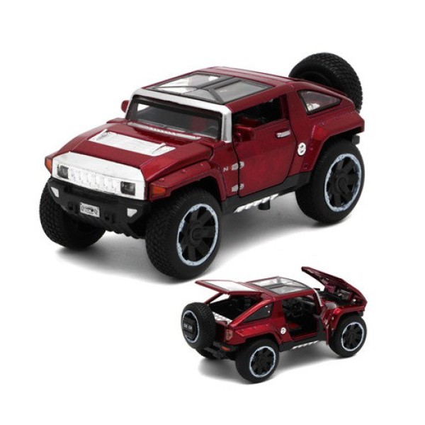 Машина металлическая 863 HUMMER. Свет. Звук. Открываются двери, багажник, капот