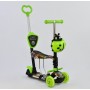 Самокат з сидінням і з ручкою Best Scooter 5в1 59050 Платформа і колеса святяться. Божа корівка