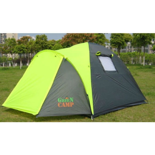 Палатка Green Camp 1011 3-х местная. 2-х слойная. С тамбуром