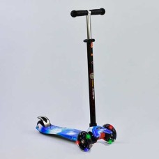 Самокат четырехколесный Scooter Maxi Print 1307 Морской принт. Колеса светятся