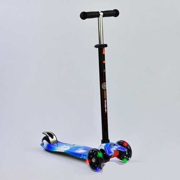 Самокат чотириколісний Scooter Maxi Print 1307 Морський принт. колеса світяться