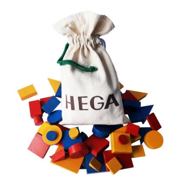 Набор деревянных фигур HEGA 185 Логические блоки Дьенеша 48 элементов