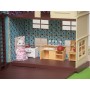Большой домик с флоксовыми животными Happy Family 012-10 со светом (аналог Sylvanian Families)