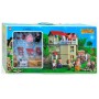 Большой домик с флоксовыми животными Happy Family 012-10 со светом (аналог Sylvanian Families)