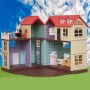 Большой домик с флоксовыми животными Happy Family 012-10 со светом (аналог Sylvanian Families)