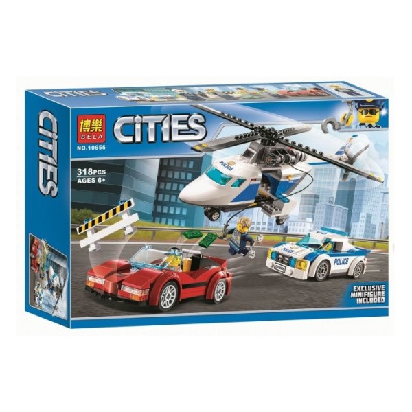 Конструктор Bela 10656 Стрімка погоня. Місто (аналог Lego City 60138)