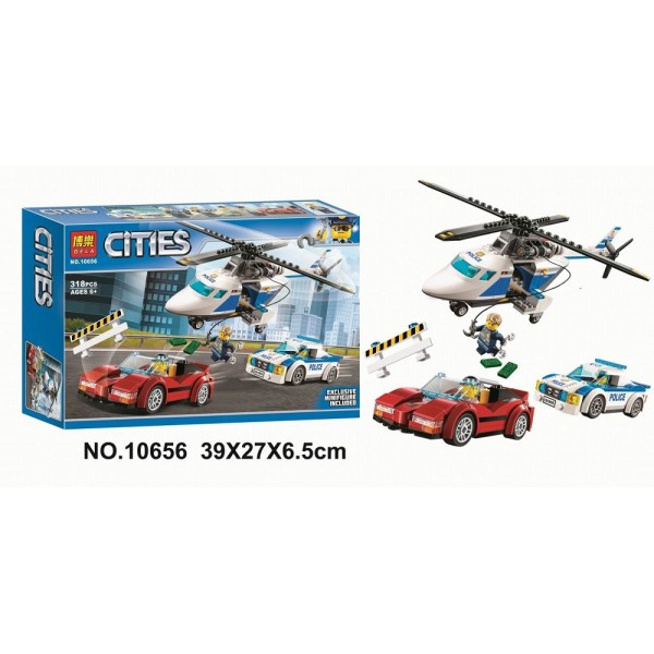 Конструктор Bela 10656 Стрімка погоня. Місто (аналог Lego City 60138)