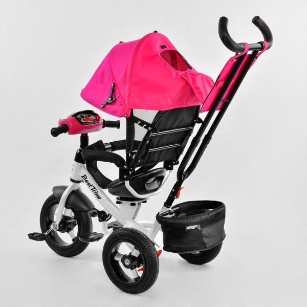 Детский трехколесный велосипед с пультом Best Trike 7700 B 5151 поворотное сиденье, надувные колеса