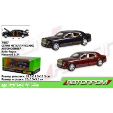 Металлическая машинка Ролс-Ройс. Автопром 7687 Rolls-Royce. Свет. Звук. Открываются двери, капот, багажник