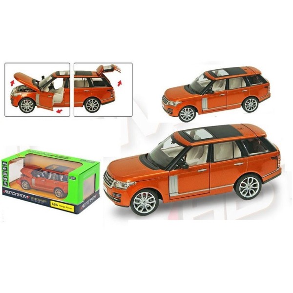 Автомодель Range Rover.Масштаб 1:24. Свет, Звук, Открываются двери, капот, багажник Оранжевый