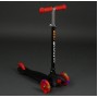 Трехколесный самокат Best Scooter Mini 466-112 Черный. Колеса светятся. Нагрузка до 50 кг