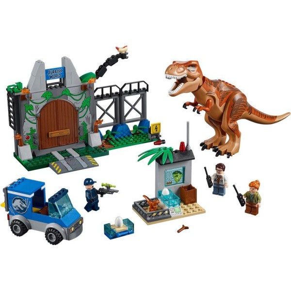 Конструктор Побег Ти-Рекса SY 1082 Мир Юрского Периода (Аналог Lego Jurassic World 10758), 289 деталей