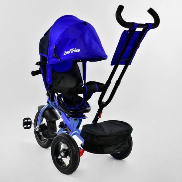 Детский трехколесный велосипед с пультом Best Trike 7700 B 1745 поворотное сиденье, надувные колеса