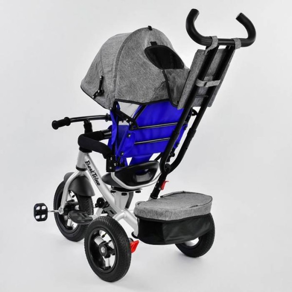 Детский трехколесный велосипед с пультом Best Trike 7700 B 3904 поворотное сиденье, надувные колеса