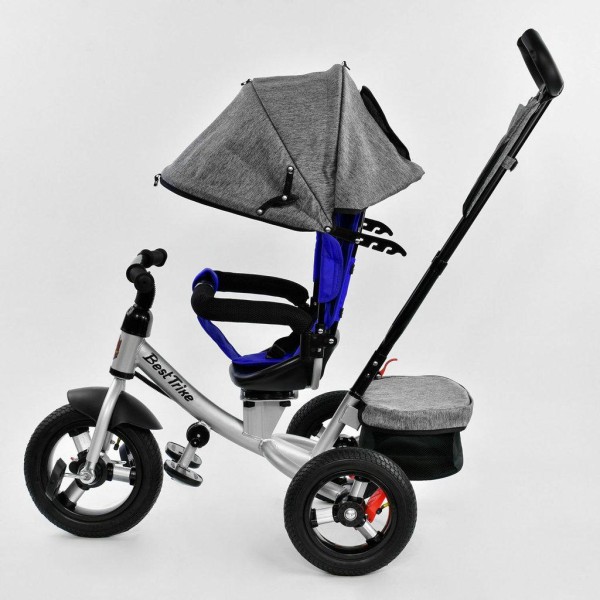 Детский трехколесный велосипед с пультом Best Trike 7700 B 3904 поворотное сиденье, надувные колеса