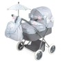 Коляска для кукол 85029 классика, с сумкой, зонтиком, постельным бельем, подушкой, гирляндой с игрушками