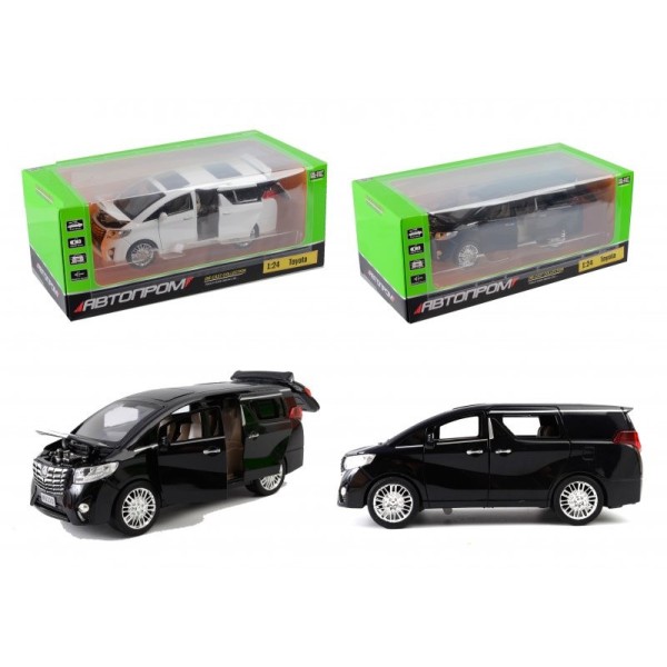Машинка металлическая Тойота Автопром 7685 Toyota Alphard. Свет. Звук. Открываются двери, капот, багажник