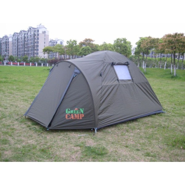 Туристическая палатка Green Camp 3006 2-х местная. 2-х слойная. Тамбур