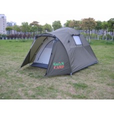 Туристическая палатка Green Camp 3006 2-х местная. 2-х слойная. Тамбур
